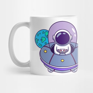 Cute Astronaut Spaceship Mug